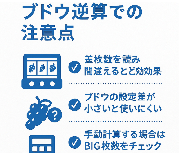 ジャグラーブドウ注意点