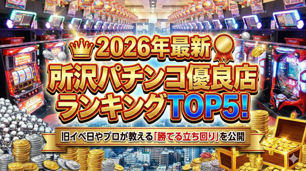 【2026年最新】所沢のパチンコ優良店ランキングTOP5！旧イベ日やプロが教える「勝てる立ち回り」を公開