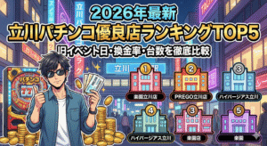【2026年最新】立川パチンコ優良店ランキングTOP5!旧イベント日・換金率・台数を徹底比較
