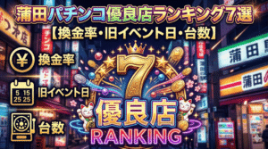 蒲田のパチンコ優良店ランキング7選【換金率・旧イベント日・台数】